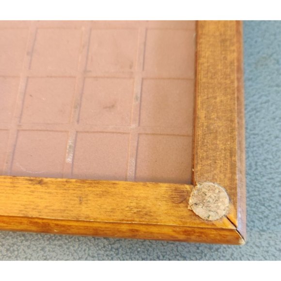 Quiltile: Old Maid's Puzzle Tile Art Trivet Wooden Border 9" Heavyweight Signed? - Picture 6 of 12